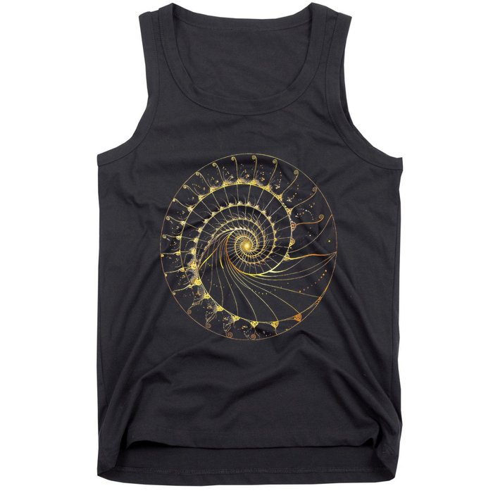 Fibonacci Spiral Ratio Mathematicians Sacred Geometry Tank Top