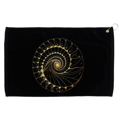 Fibonacci Spiral Ratio Mathematicians Sacred Geometry Grommeted Golf Towel