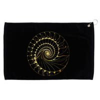 Fibonacci Spiral Ratio Mathematicians Sacred Geometry Grommeted Golf Towel