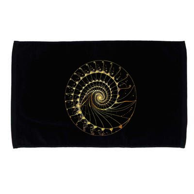 Fibonacci Spiral Ratio Mathematicians Sacred Geometry Microfiber Hand Towel