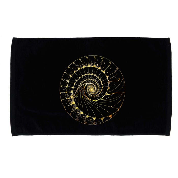 Fibonacci Spiral Ratio Mathematicians Sacred Geometry Microfiber Hand Towel