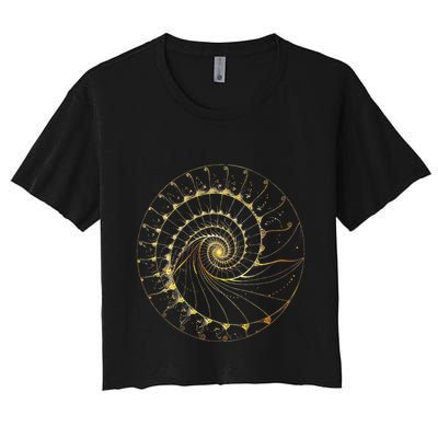 Fibonacci Spiral Ratio Mathematicians Sacred Geometry Crop Top