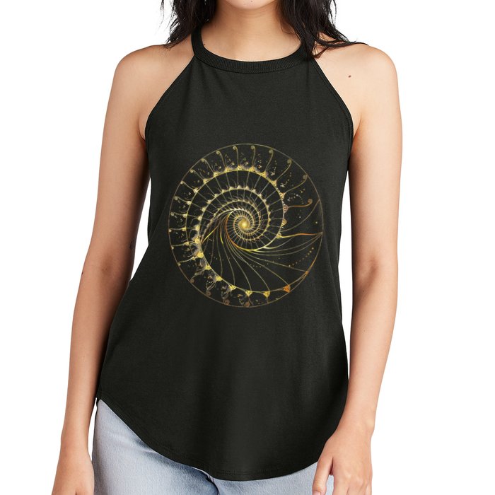 Fibonacci Spiral Ratio Mathematicians Sacred Geometry Women's Perfect Tri Rocker Tank