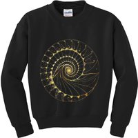 Fibonacci Spiral Ratio Mathematicians Sacred Geometry Kids Sweatshirt