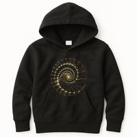 Fibonacci Spiral Ratio Mathematicians Sacred Geometry Kids Hoodie
