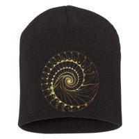 Fibonacci Spiral Ratio Mathematicians Sacred Geometry Short Acrylic Beanie