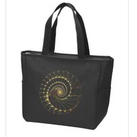 Fibonacci Spiral Ratio Mathematicians Sacred Geometry Zip Tote Bag