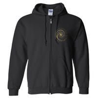 Fibonacci Spiral Ratio Mathematicians Sacred Geometry Full Zip Hoodie