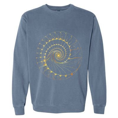 Fibonacci Spiral Ratio Mathematicians Sacred Geometry Garment-Dyed Sweatshirt