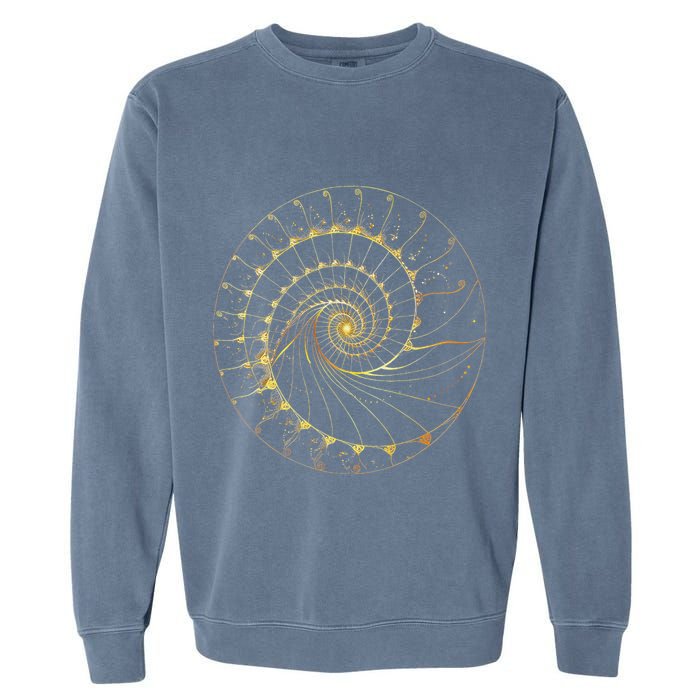 Fibonacci Spiral Ratio Mathematicians Sacred Geometry Garment-Dyed Sweatshirt