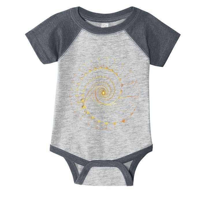 Fibonacci Spiral Ratio Mathematicians Sacred Geometry Infant Baby Jersey Bodysuit