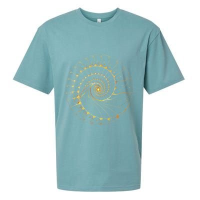 Fibonacci Spiral Ratio Mathematicians Sacred Geometry Sueded Cloud Jersey T-Shirt