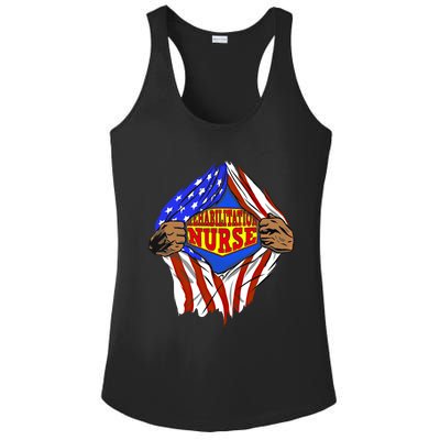 Funny Super Rehabilitation Nurse Hero Job Gift Ladies PosiCharge Competitor Racerback Tank