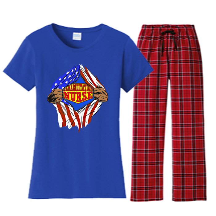 Funny Super Rehabilitation Nurse Hero Job Gift Women's Flannel Pajama Set