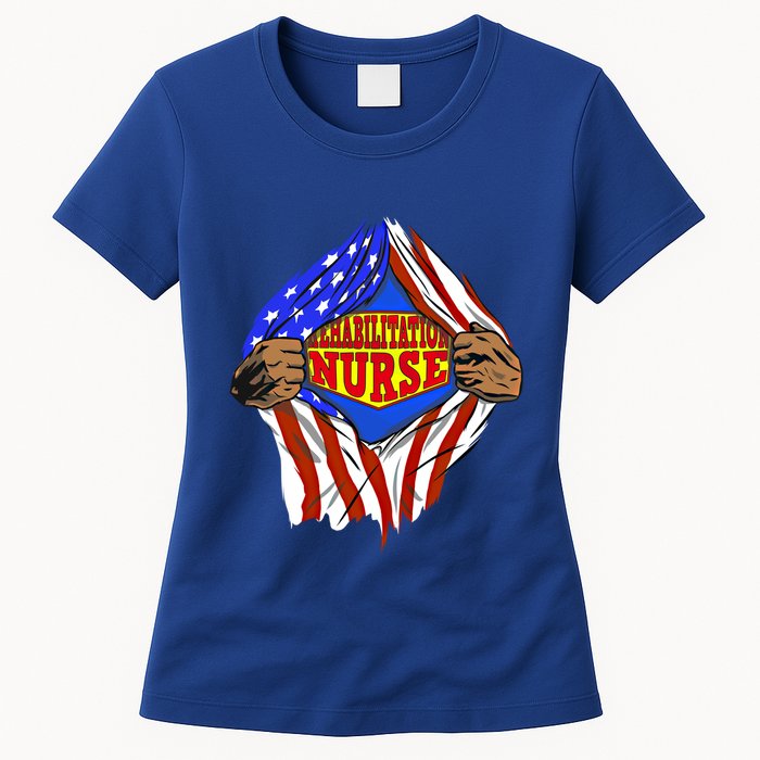 Funny Super Rehabilitation Nurse Hero Job Gift Women's T-Shirt