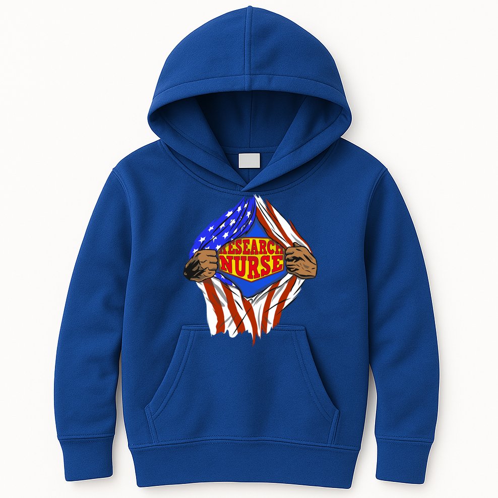 Funny Super Research Nurse Hero Job Funny Gift Kids Hoodie