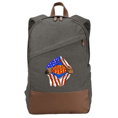 Funny Super Research Nurse Hero Job Funny Gift Cotton Canvas Backpack