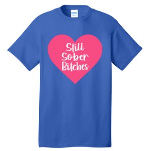 Funny Sobriety Recovery Aa Na Gift Still Sober Bitches Meaningful Gift Tall T-Shirt