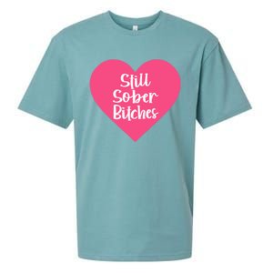 Funny Sobriety Recovery Aa Na Gift Still Sober Bitches Meaningful Gift Sueded Cloud Jersey T-Shirt