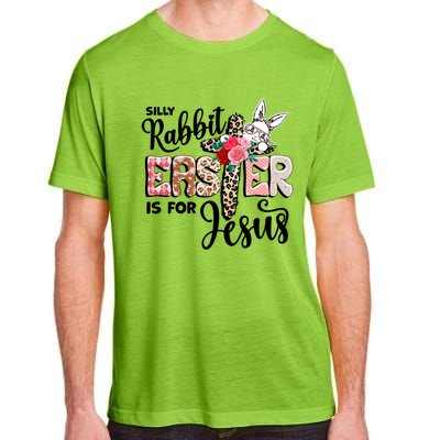 Funny Silly Rabbit Is For Jesus Easter Day Leopard Cross Cute Gift Adult ChromaSoft Performance T-Shirt