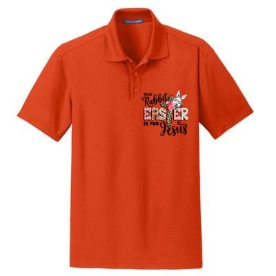 Funny Silly Rabbit Is For Jesus Easter Day Leopard Cross Cute Gift Dry Zone Grid Polo