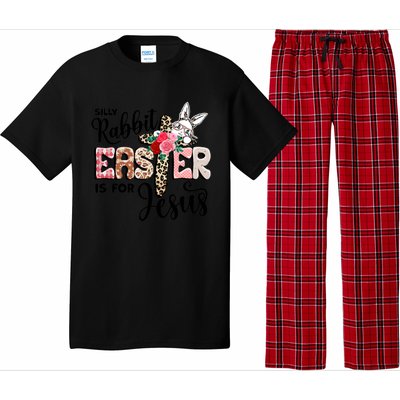 Funny Silly Rabbit Is For Jesus Easter Day Leopard Cross Cute Gift Pajama Set