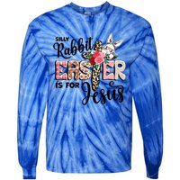 Funny Silly Rabbit Is For Jesus Easter Day Leopard Cross Cute Gift Tie-Dye Long Sleeve Shirt