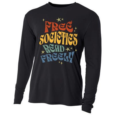 Free Societies Read Freely Reading Book I Read Banned Books Cooling Performance Long Sleeve Crew