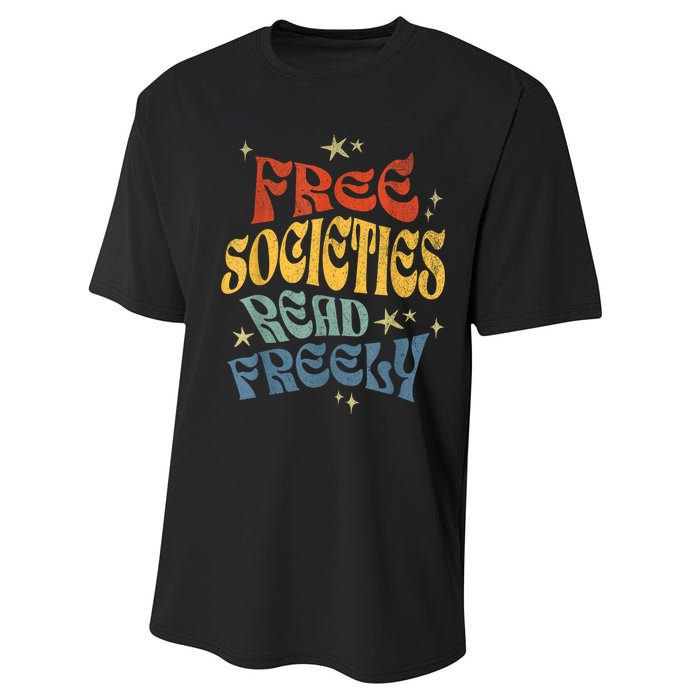 Free Societies Read Freely Reading Book I Read Banned Books Performance Sprint T-Shirt