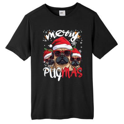 Funny Santa Reindeer Elf Pug Christmas Merry Pugmas Meaningful Gift Tall Fusion ChromaSoft Performance T-Shirt