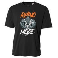 Funny Strong Rhino With Big Biceps Rhino Mode For Gym Lover Cooling Performance Crew T-Shirt