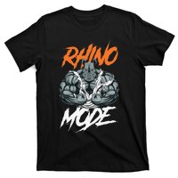 Funny Strong Rhino With Big Biceps Rhino Mode For Gym Lover T-Shirt