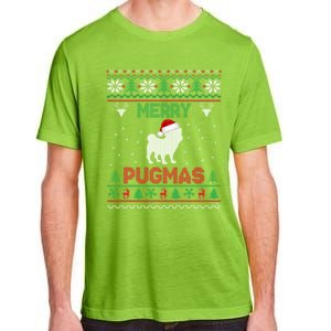 Funny Santa Reindeer Pug Xmas Ugly Christmas Merry Pugmas Gift Adult ChromaSoft Performance T-Shirt