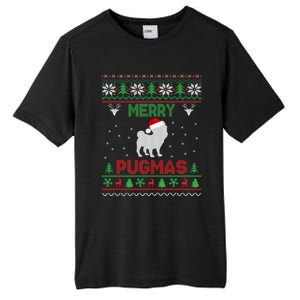 Funny Santa Reindeer Pug Xmas Ugly Christmas Merry Pugmas Gift Tall Fusion ChromaSoft Performance T-Shirt