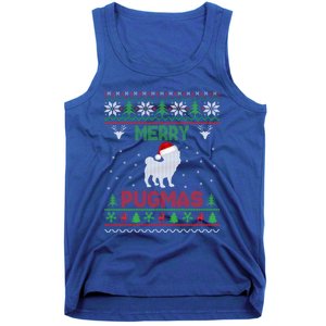 Funny Santa Reindeer Pug Xmas Ugly Christmas Merry Pugmas Gift Tank Top