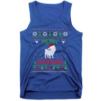 Funny Santa Reindeer Pug Xmas Ugly Christmas Merry Pugmas Gift Tank Top