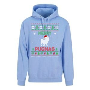 Funny Santa Reindeer Pug Xmas Ugly Christmas Merry Pugmas Gift Unisex Surf Hoodie