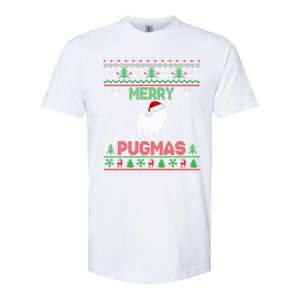 Funny Santa Reindeer Pug Xmas Ugly Christmas Merry Pugmas Gift Softstyle CVC T-Shirt