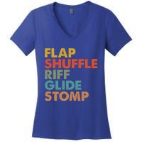 Flap Shuffle Riff Glide Stomp National Tap Dance Day Great Gift Women's V-Neck T-Shirt