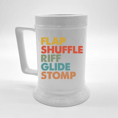 Flap Shuffle Riff Glide Stomp National Tap Dance Day Great Gift Beer Stein