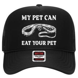 Funny Snake Reptile Lover Men Women Boy Girl Cobra Python High Crown Mesh Back Trucker Hat