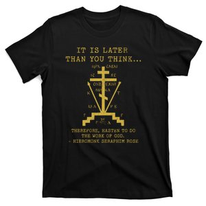 Fr Seraphim Rose Eastern Orthodox Christian Cross T-Shirt