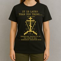 Fr Seraphim Rose Eastern Orthodox Christian Cross T-Shirt
