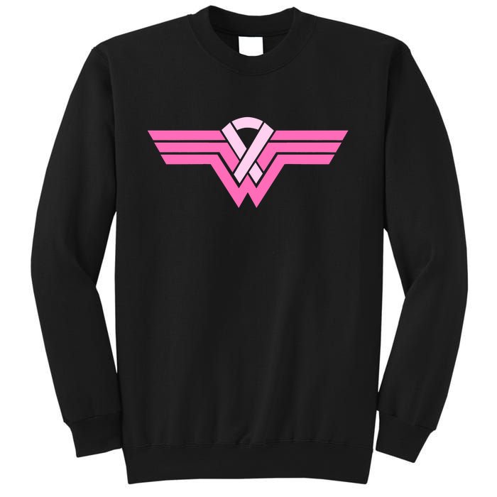 Funny Superhero Ribbon Breast Cancer Awareness Sweatshirt