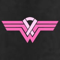 Funny Superhero Ribbon Breast Cancer Awareness Golf Towel