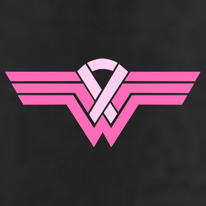 Funny Superhero Ribbon Breast Cancer Awareness Golf Towel