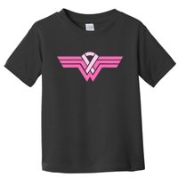 Funny Superhero Ribbon Breast Cancer Awareness Toddler T-Shirt