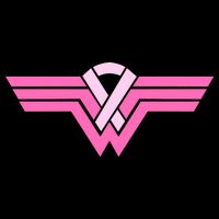Funny Superhero Ribbon Breast Cancer Awareness Womens T-Shirt