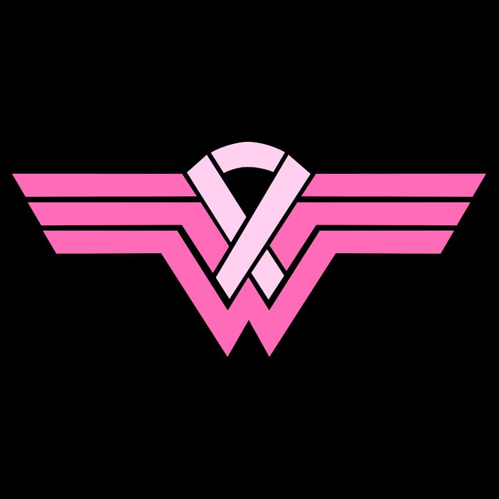 Funny Superhero Ribbon Breast Cancer Awareness Womens T-Shirt