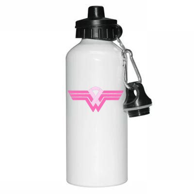 Funny Superhero Ribbon Breast Cancer Awareness Aluminum Water Bottle